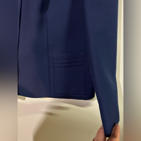Wilken modell women’s navy blue button wool blazer business casual vintage large - Picture 4 of 6